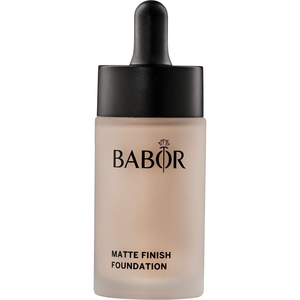Babor Matte Finish Foundation. Flacon avec pipette. Inscription : Matte Finish Foundation.