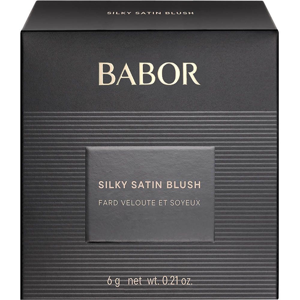 Emballage noir avec logo BABOR et nom du produit : Silky Satin Blush.