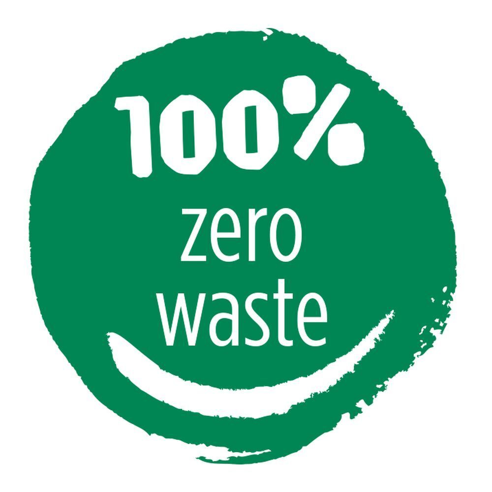 Logo vert avec texte: 100% zero waste.