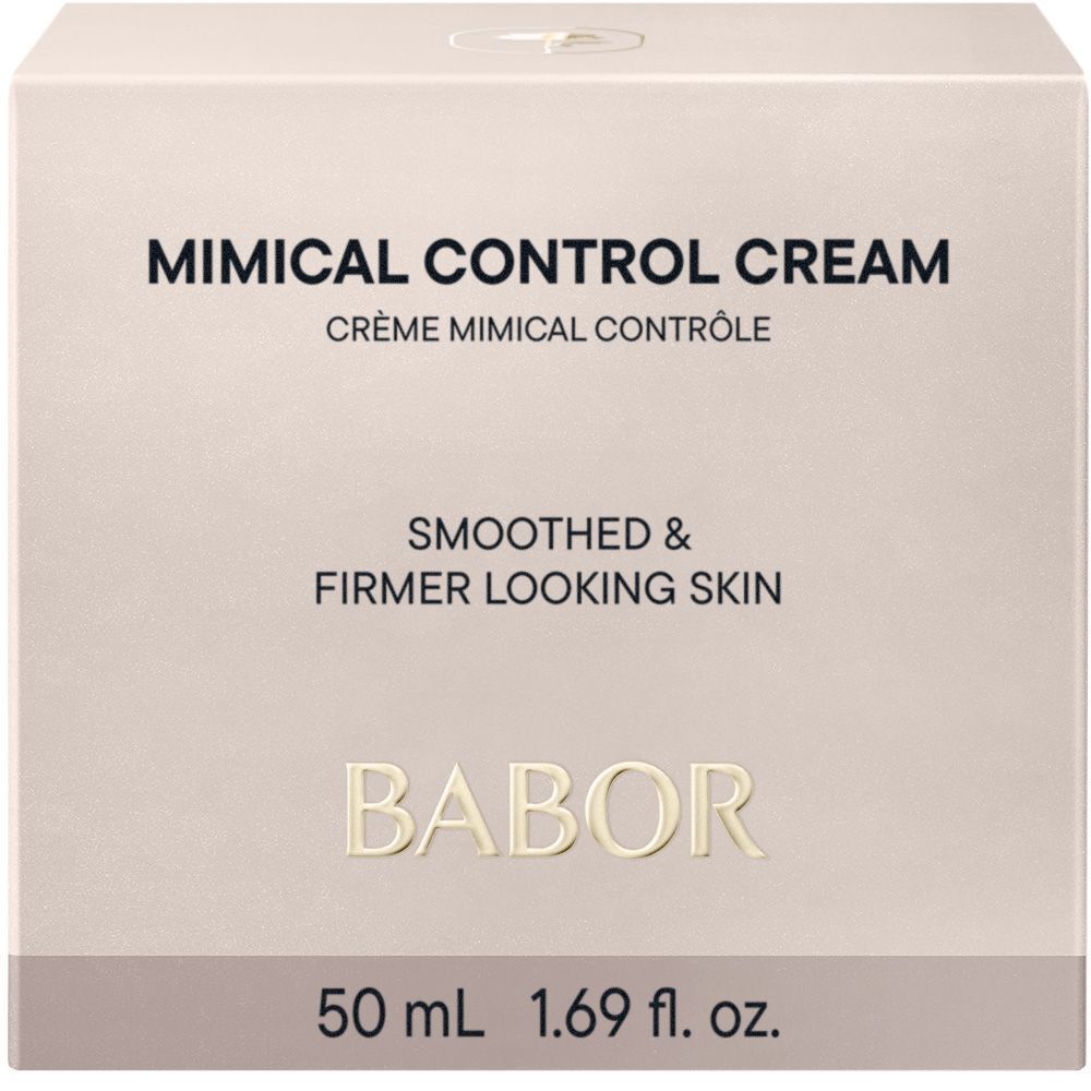 Emballage du produit. Inscription MIMICAL CONTROL CREAM, BABOR. 50 ml.