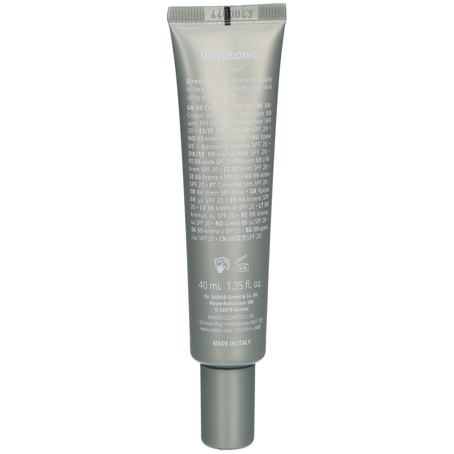 Doctor Babor Microbiomic BB Cream SPF20 - 01 Light