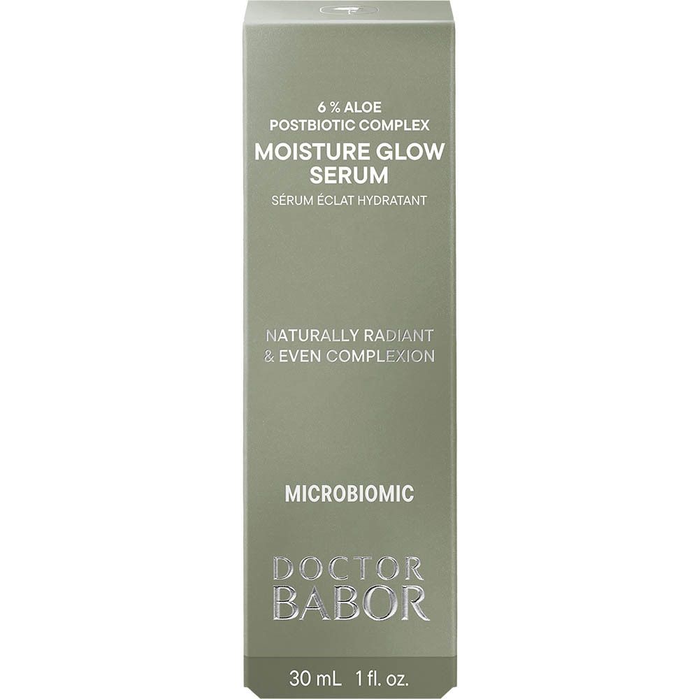Emballage du produit. Inscription : Moisture Glow Serum, Doctor Babor.