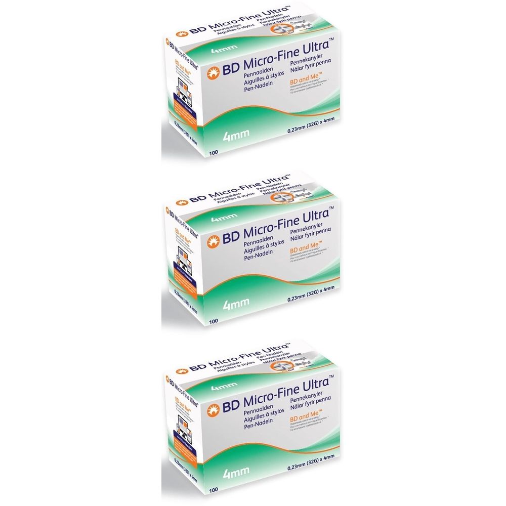 BD Micro-Fine Ultra™ Aiguilles à stylo 4 mm (32G)