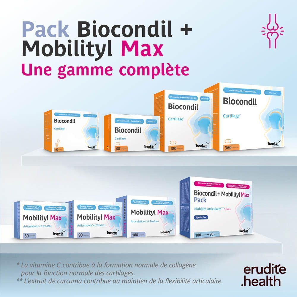Trenker Biocondil + Mobilityl Max : Une gamme complète pour les articulations.