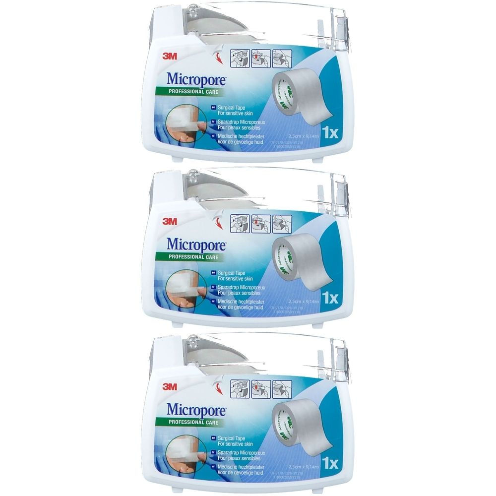 3M Micropore Sparadrap Microporeux 2,5 cm x 9,14 m 1530-1/D