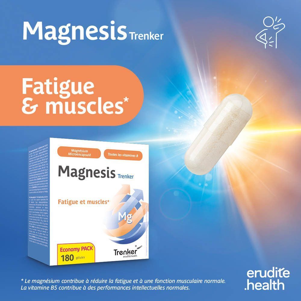 Magnesis Trenker : Une capsule de magnésium et vitamines B pour l'énergie.