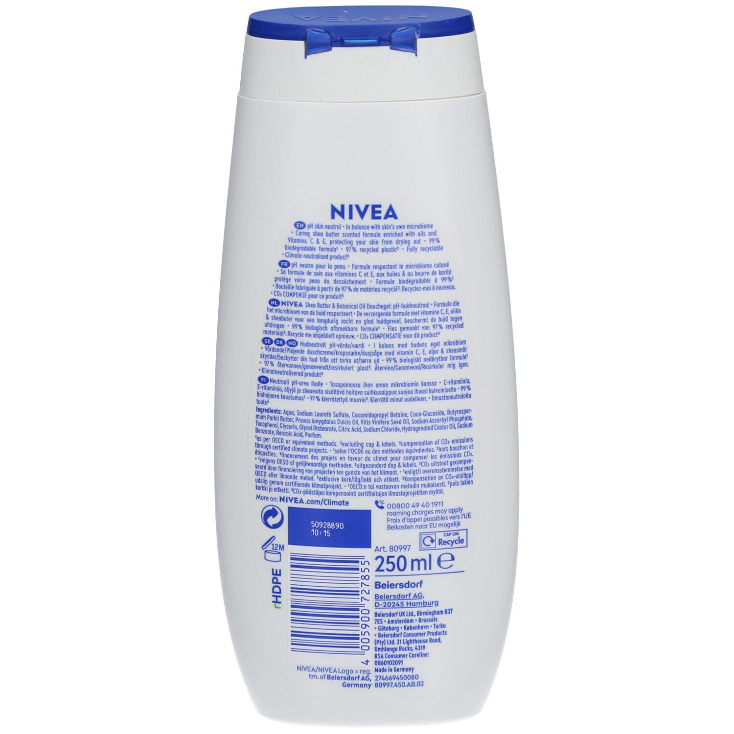 NIVEA Crème de Douche Shea Butter & Botanical Oil