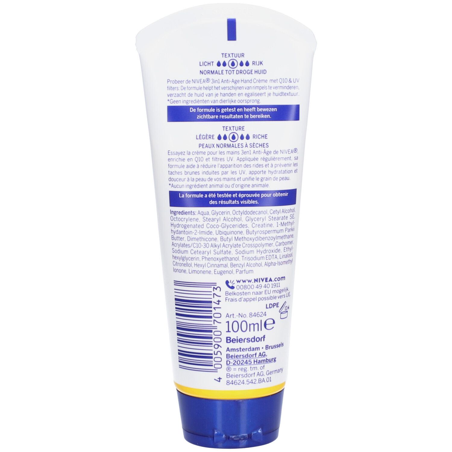 NIVEA Crème Mains 3 en 1 Anti-Age Q10