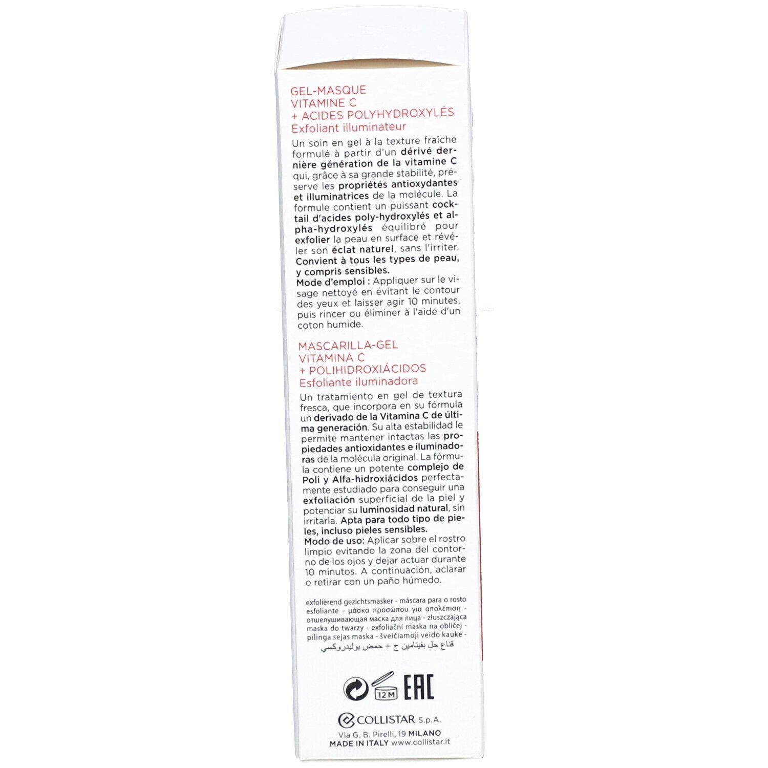 Collistar Gel-Masque Vitamine C + Acides Polyhydroxylés