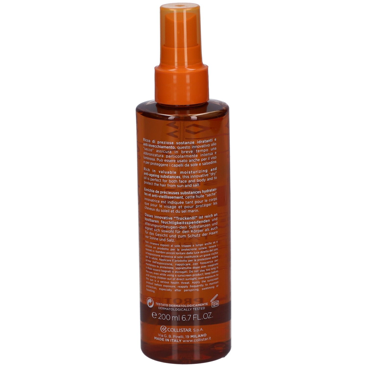 Collistar Huile Sèche Superbronzante Hydratante SPF 15