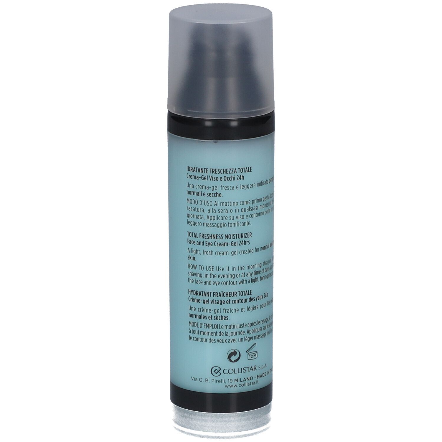 Collistar Hydra Hydratant Fraîcheur Totale Crème-gel Visage et Contour des yeux 24h