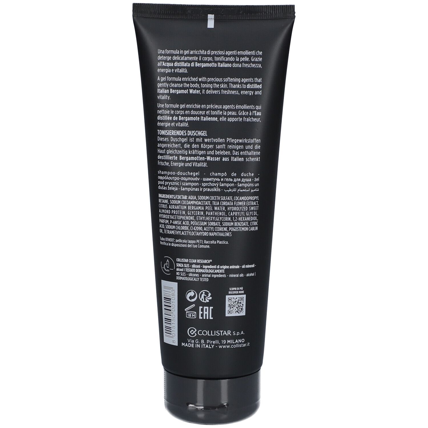 Collistar Men Gel Douche Tonifiant
