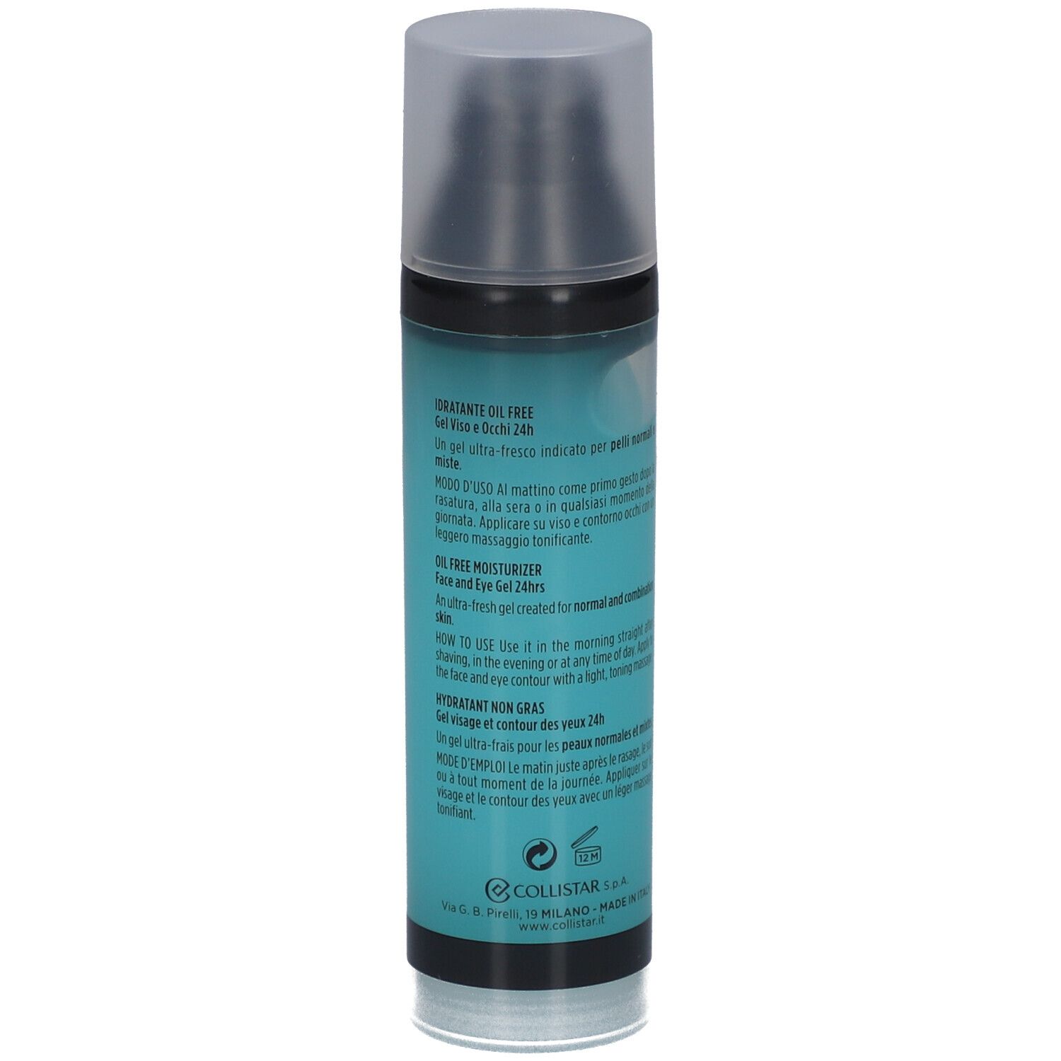 COLLISTAR Men Hydratant Non Gras Gel Visage et Contour des Yeux 24h
