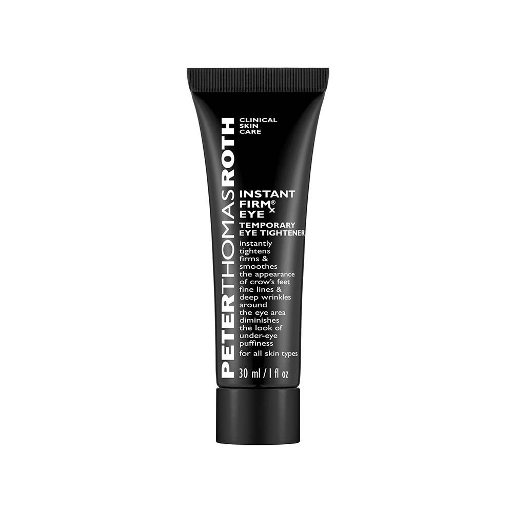 Tube noir avec nom et texte du produit. 30 ml/1 fl oz. Peter Thomas Roth Instant FIRMx Eye.
