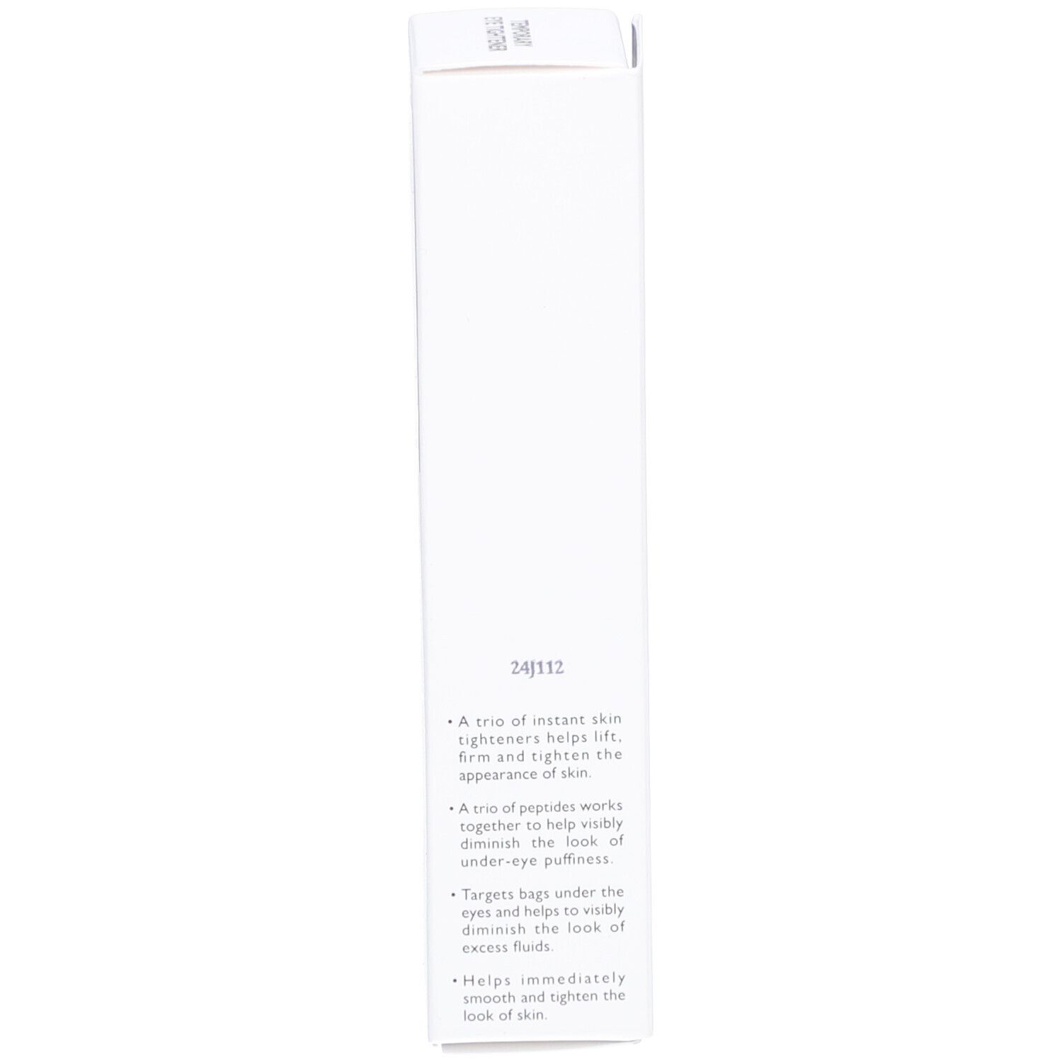 Emballage. Texte avec informations sur le produit. Nom du produit non visible.