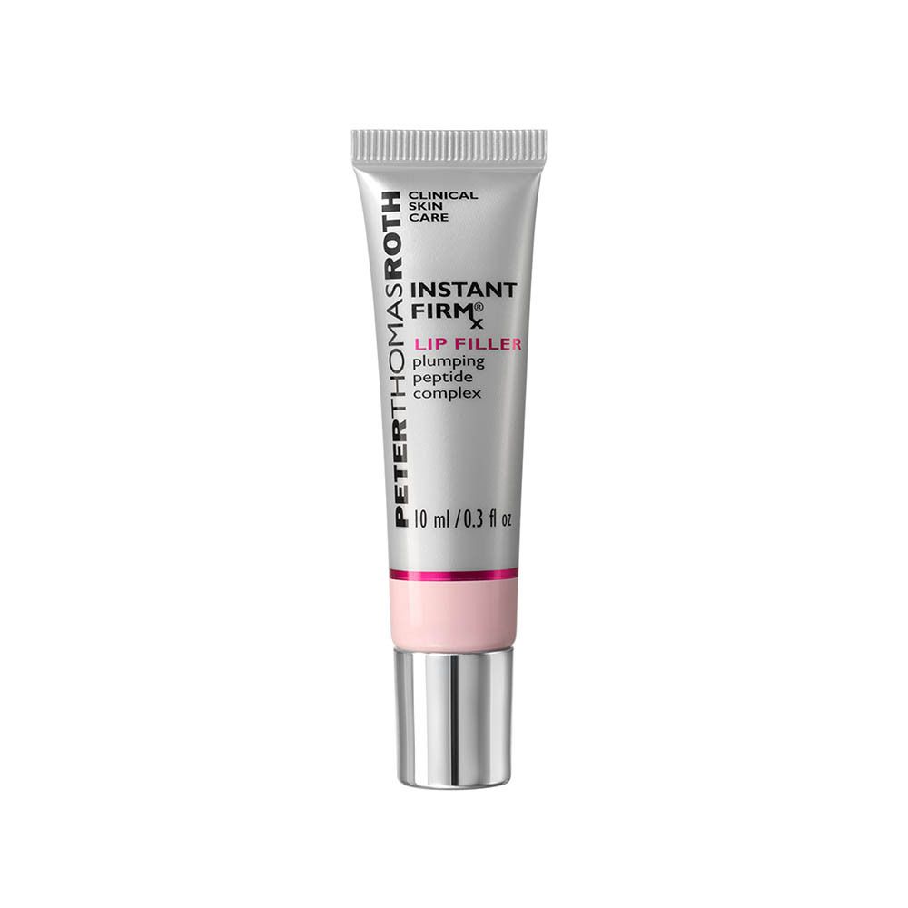 Peter Thomas Roth Instant Firmx Lip Filler. Tube avec accent rose. Bouchon argenté. 10 ml.