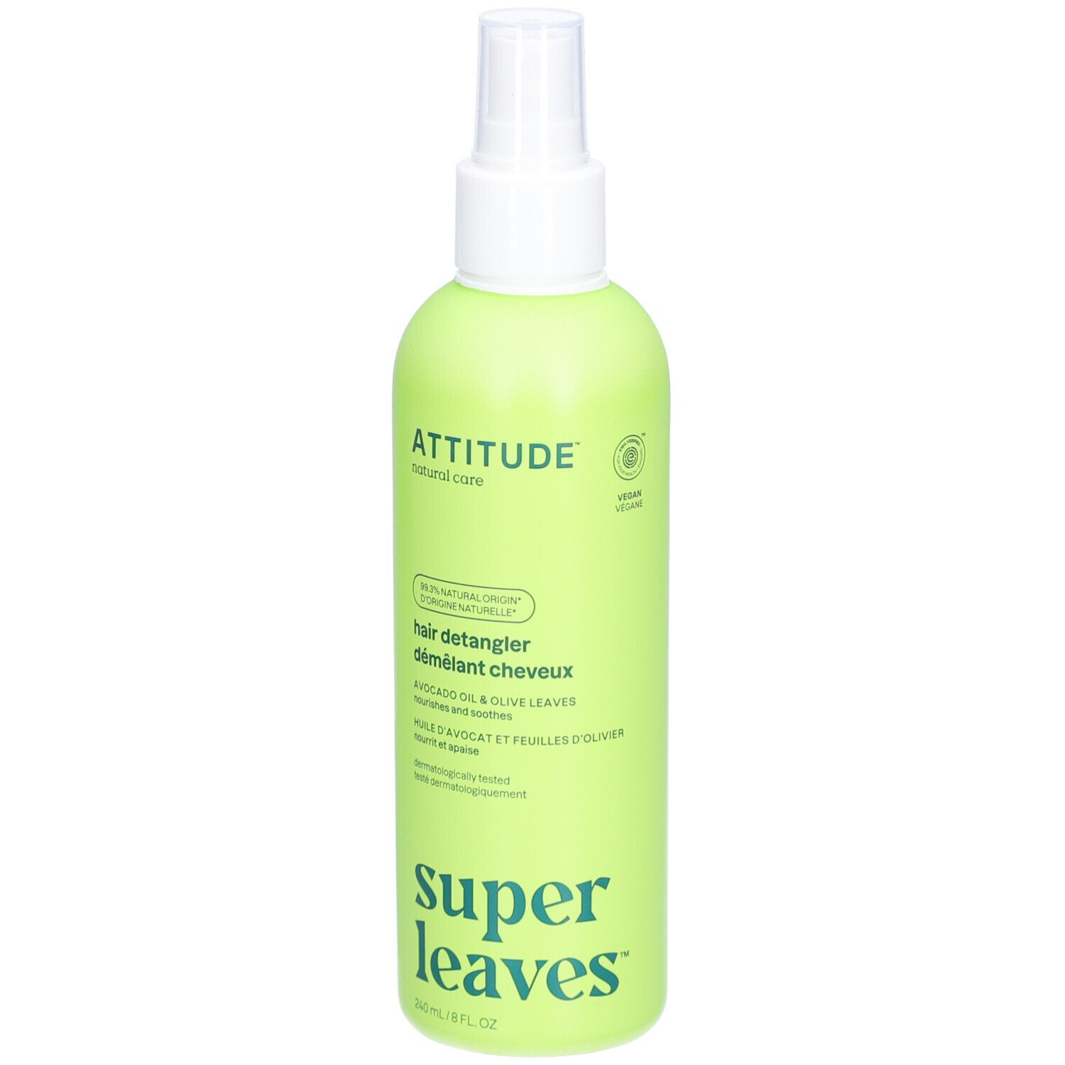 ATTITUDE Super leaves™ Démêlant Cheveux | Huile d'avocat et Feuilles d'oranger