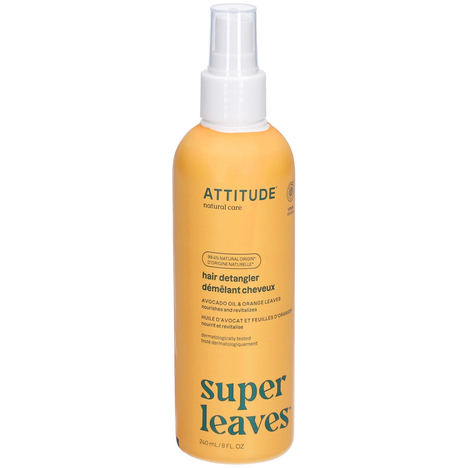 ATTITUDE Super leaves™ Démêlant Cheveux | Huile d'avocat et Feuilles d'olivier