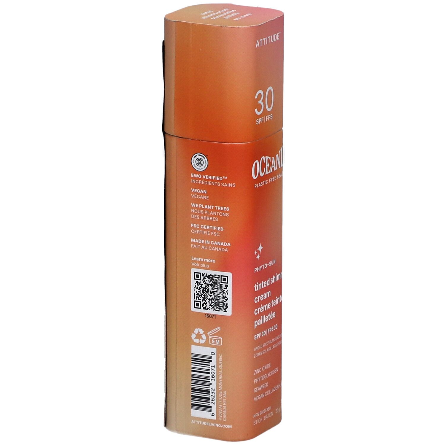 Attitude Oceanly Phyto Sun | Crème Teintée Pailletée SPF30