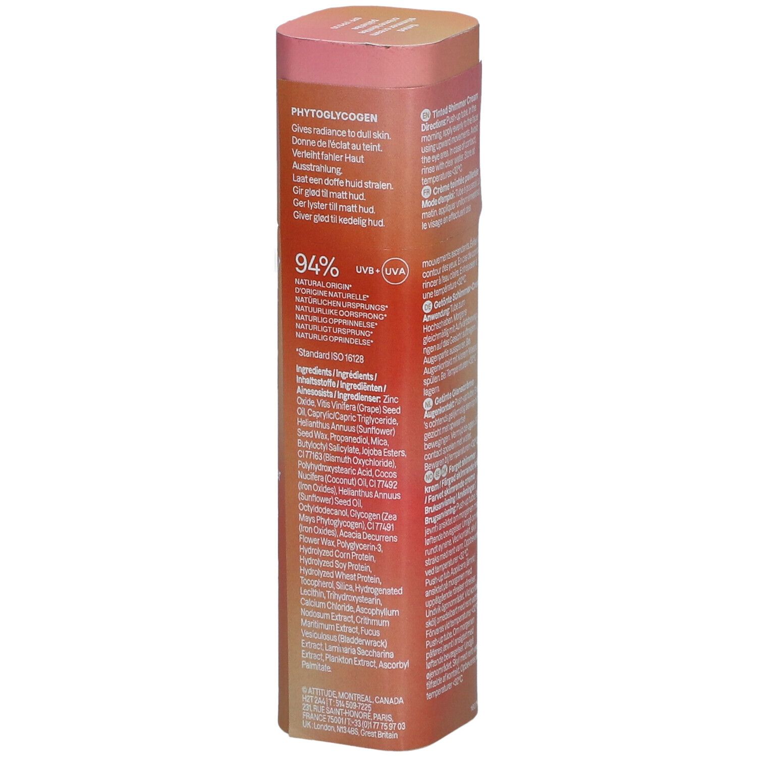 Attitude Oceanly Phyto Sun | Crème Teintée Pailletée SPF30