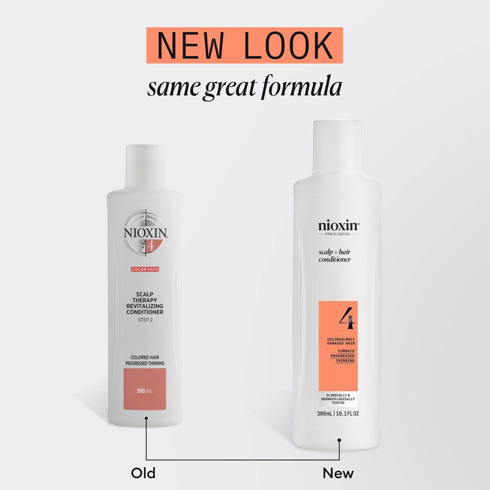 Après-shampoing NIOXIN Système 4 : Pour des cheveux plus épais et plus volumineux. Renforce et nourrit.
