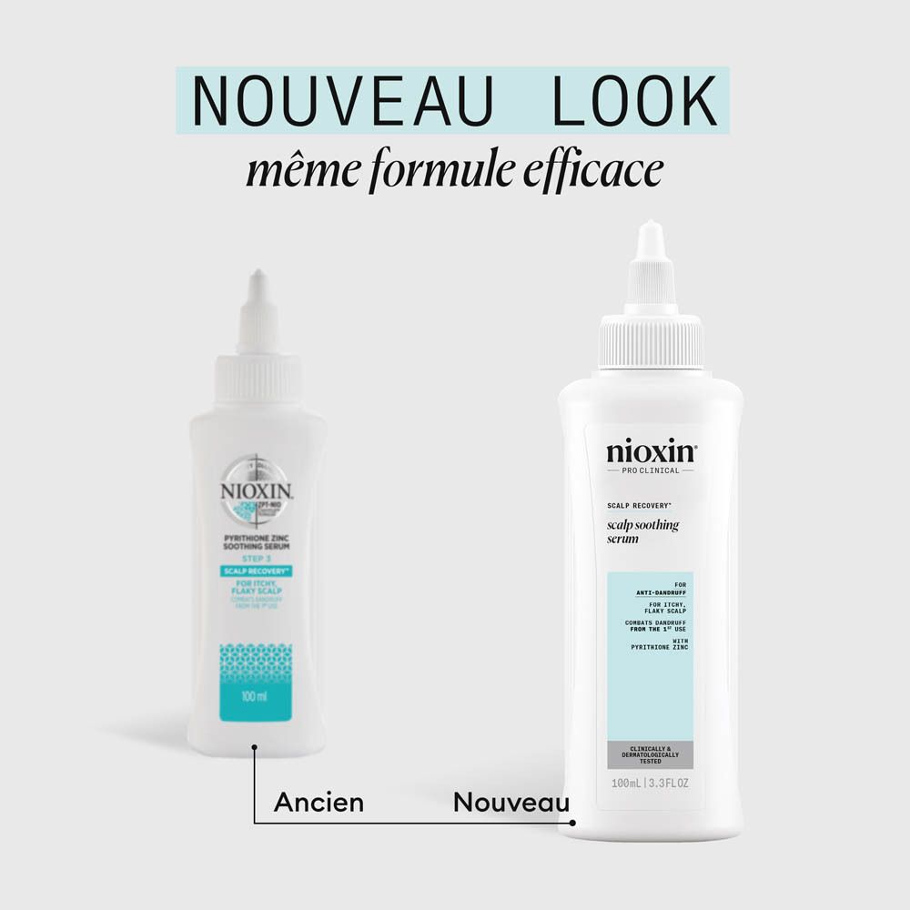 Boîte Nioxin Scalp Recovery Soothing Serum. Contient des informations produit et des instructions. 100ml.