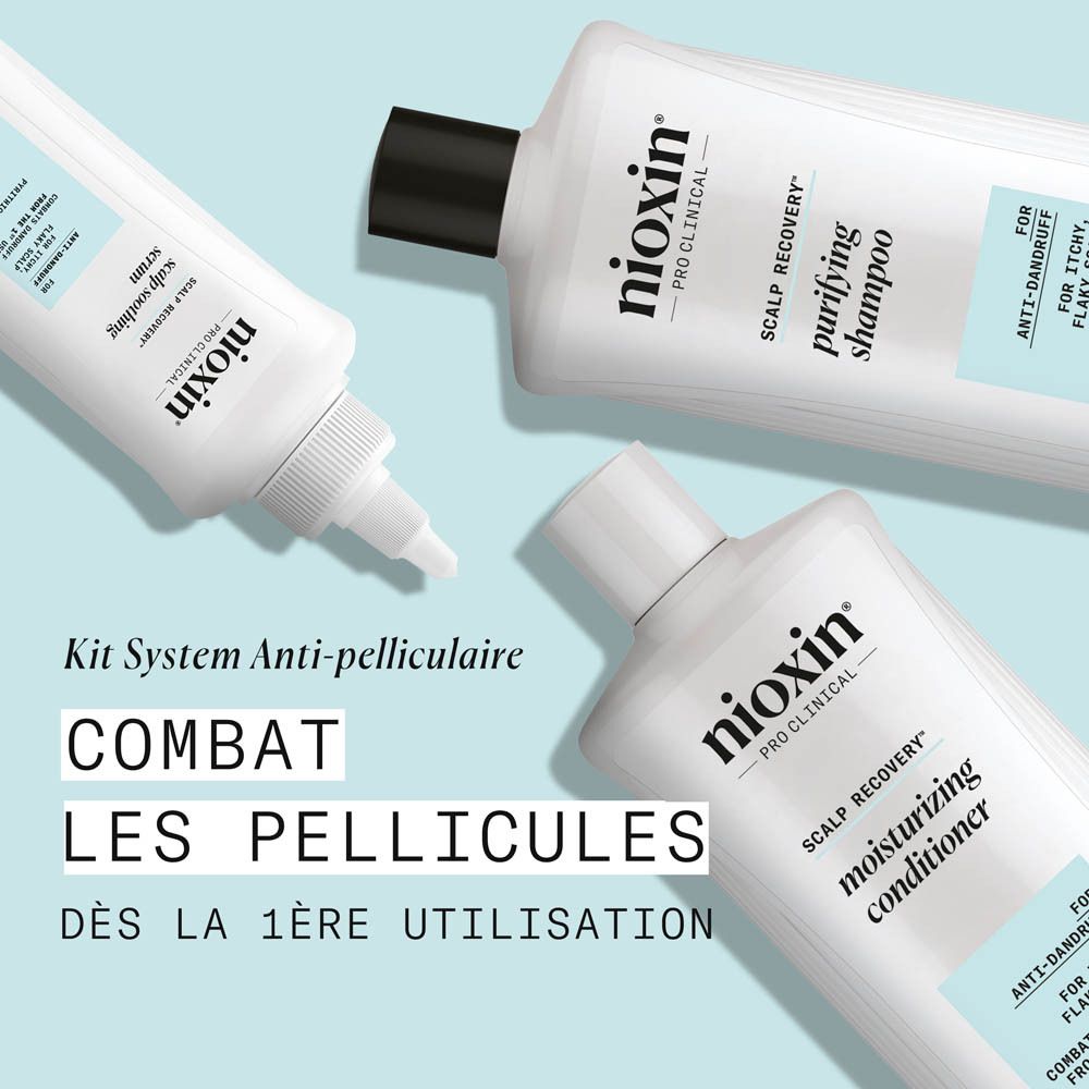 Produits Nioxin Scalp Recovery : Kit Système Anti-pelliculaire avec conditionneur et shampoing.