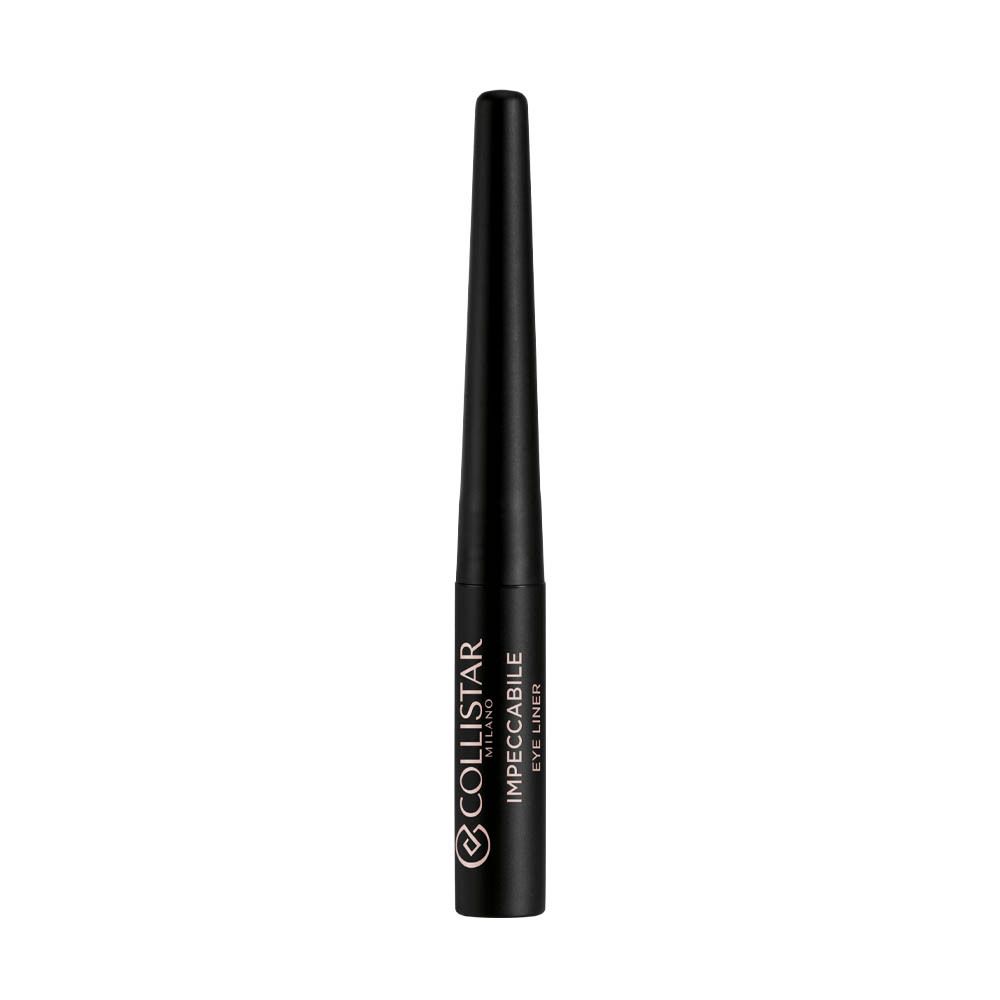 Eye-liner noir, vue détaillée. Forme élancée, pointe noire.