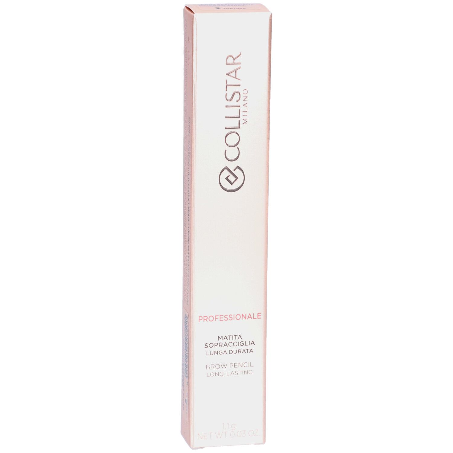 Emballage rose. Collistar Milano, Professionale, crayon à sourcils longue tenue. 1,1g.