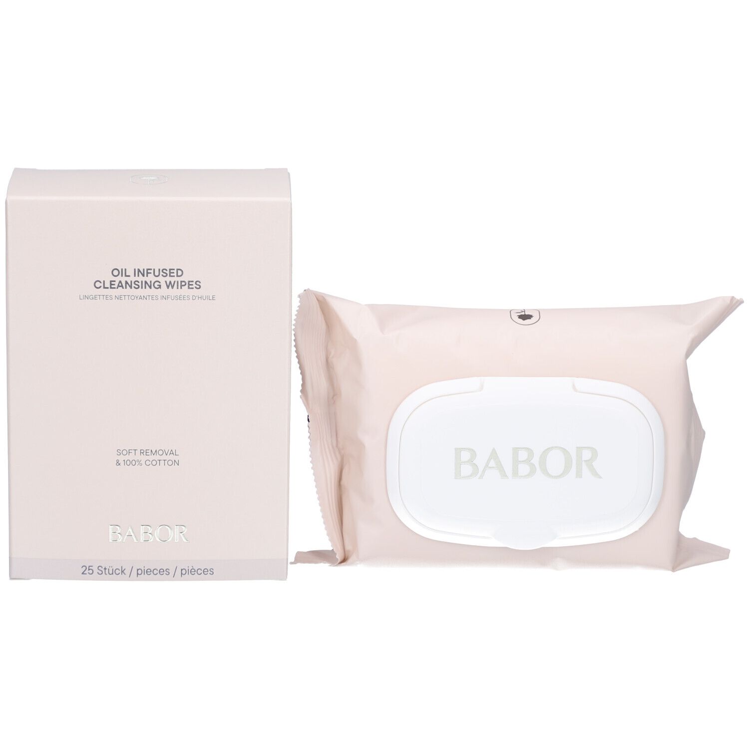 Boîte rose et emballage avec l'inscription «BABOR».