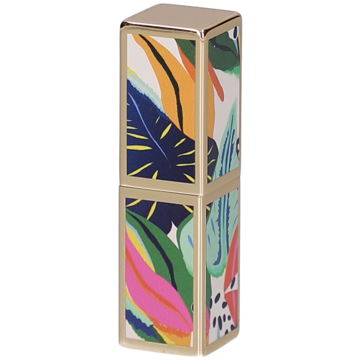 Rouge à lèvres BABOR. Boîtier doré avec motif floral. Inscription BABOR. Forme rectangulaire avec couvercle doré.