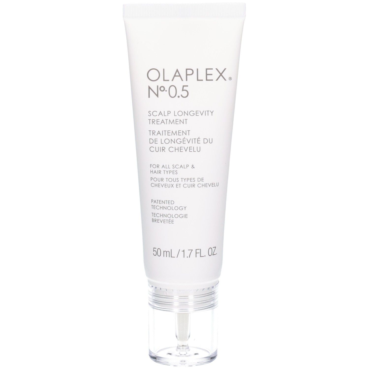 Tube blanc OLAPLEX No. 0.5 Scalp Longevity Treatment, 50 ml.