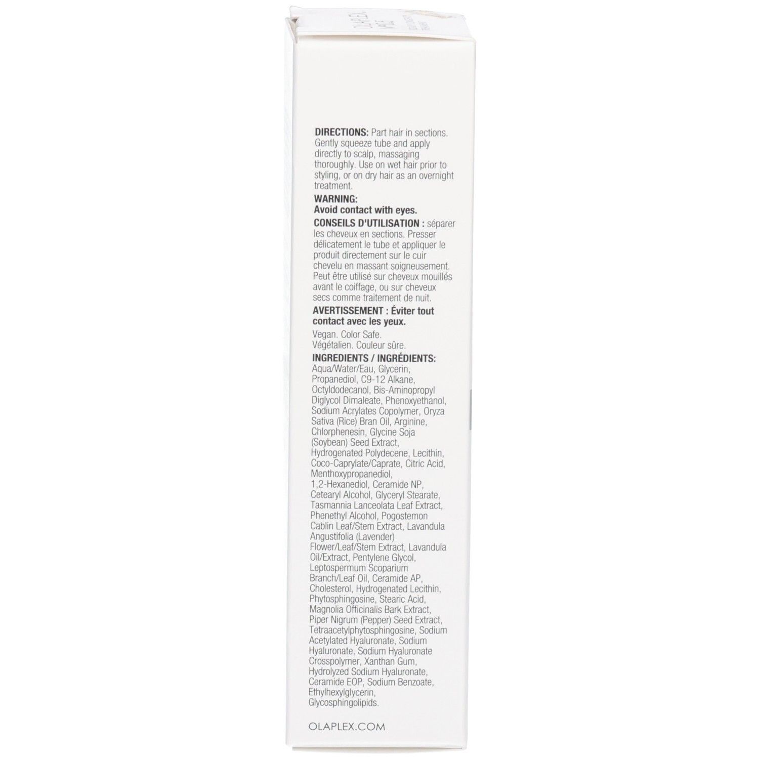 Côté de l'emballage avec instructions d'utilisation détaillées.
