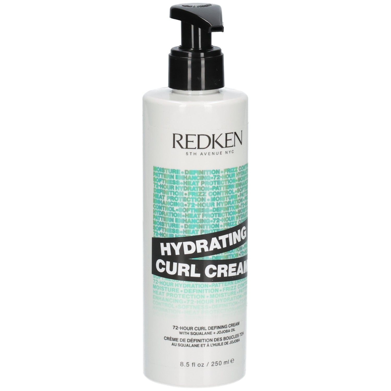 Flacon Redken Hydrating Curl Cream avec pompe, 250 ml.