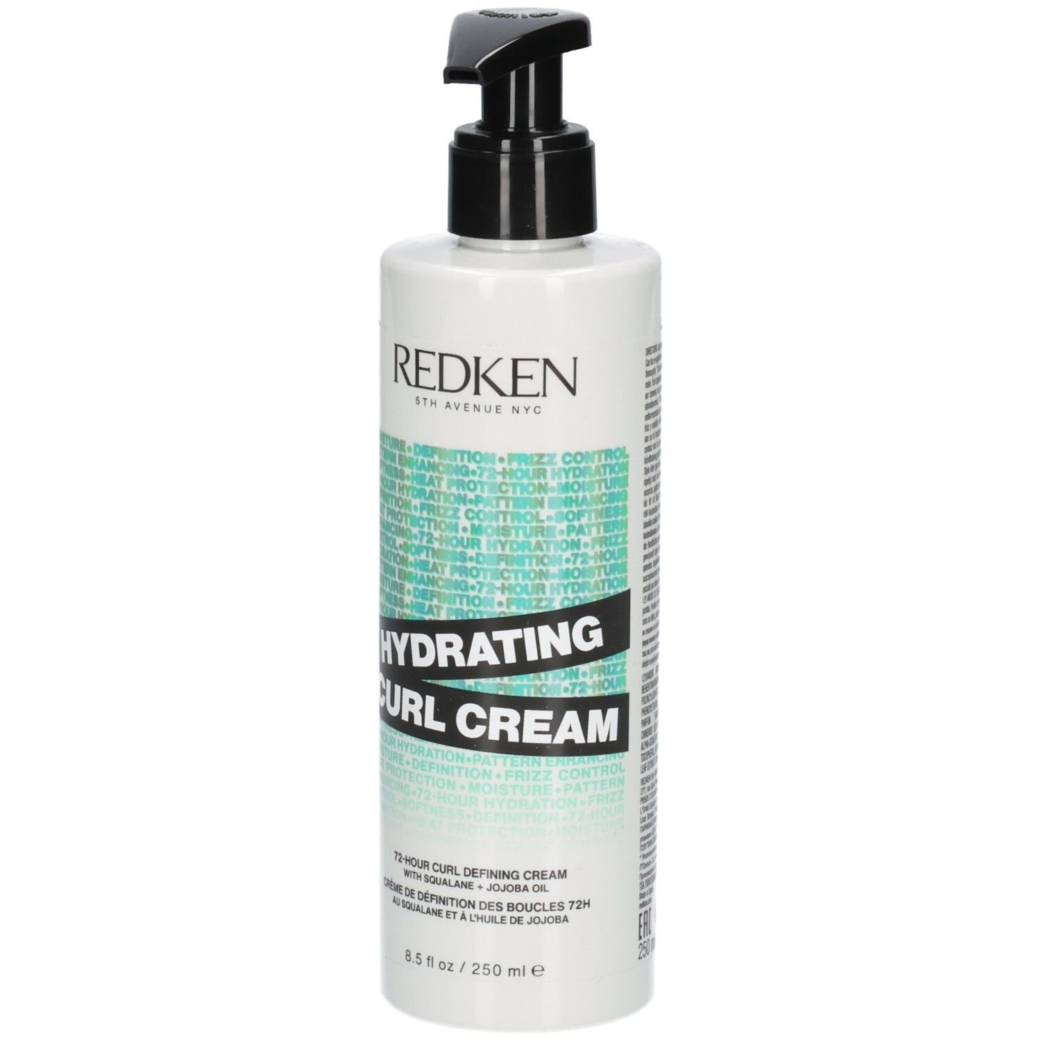 Flacon Redken Hydrating Curl Cream avec pompe, 250 ml.