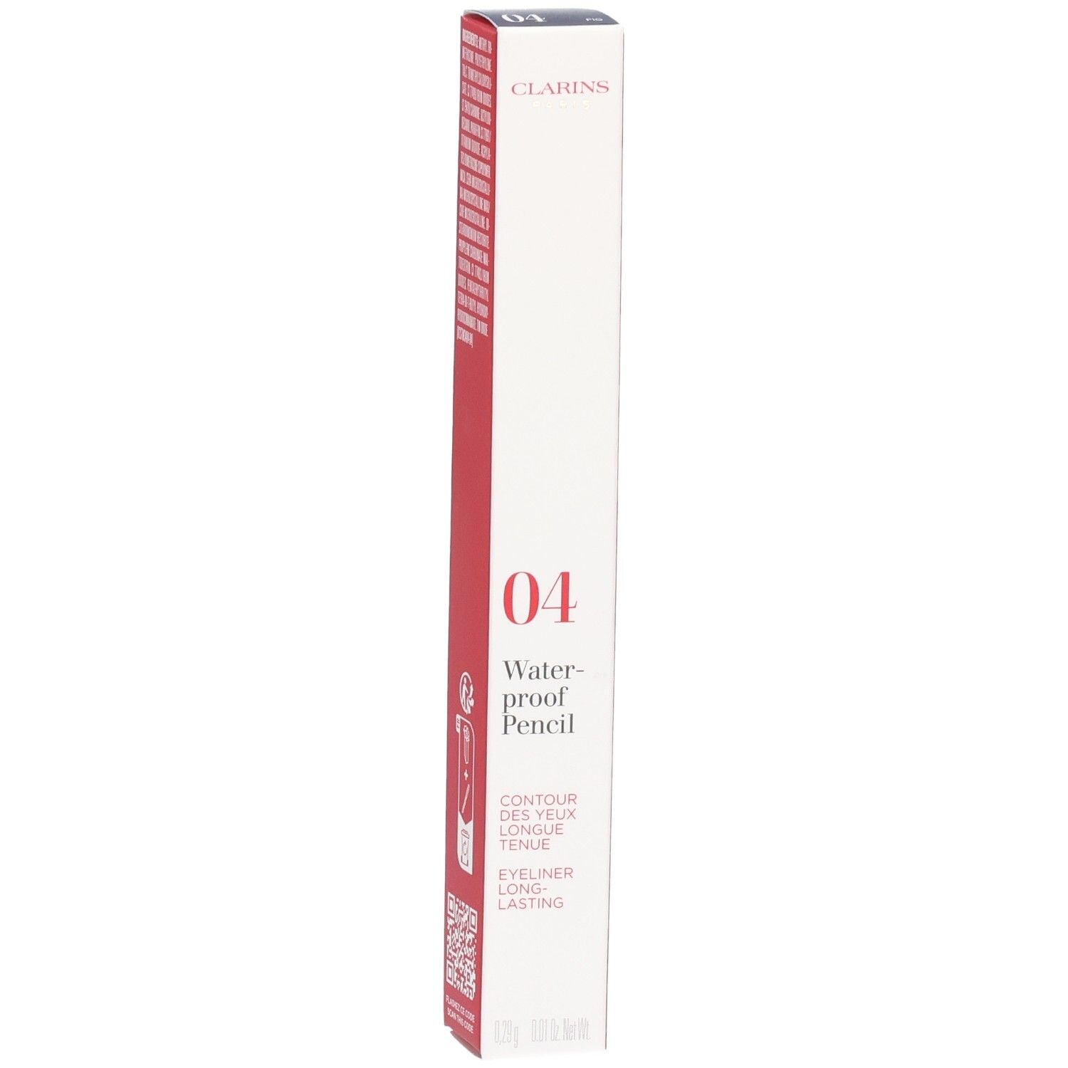 Clarins Waterproof Eye Pencil 04 Fig emballage. Crayon yeux longue tenue.