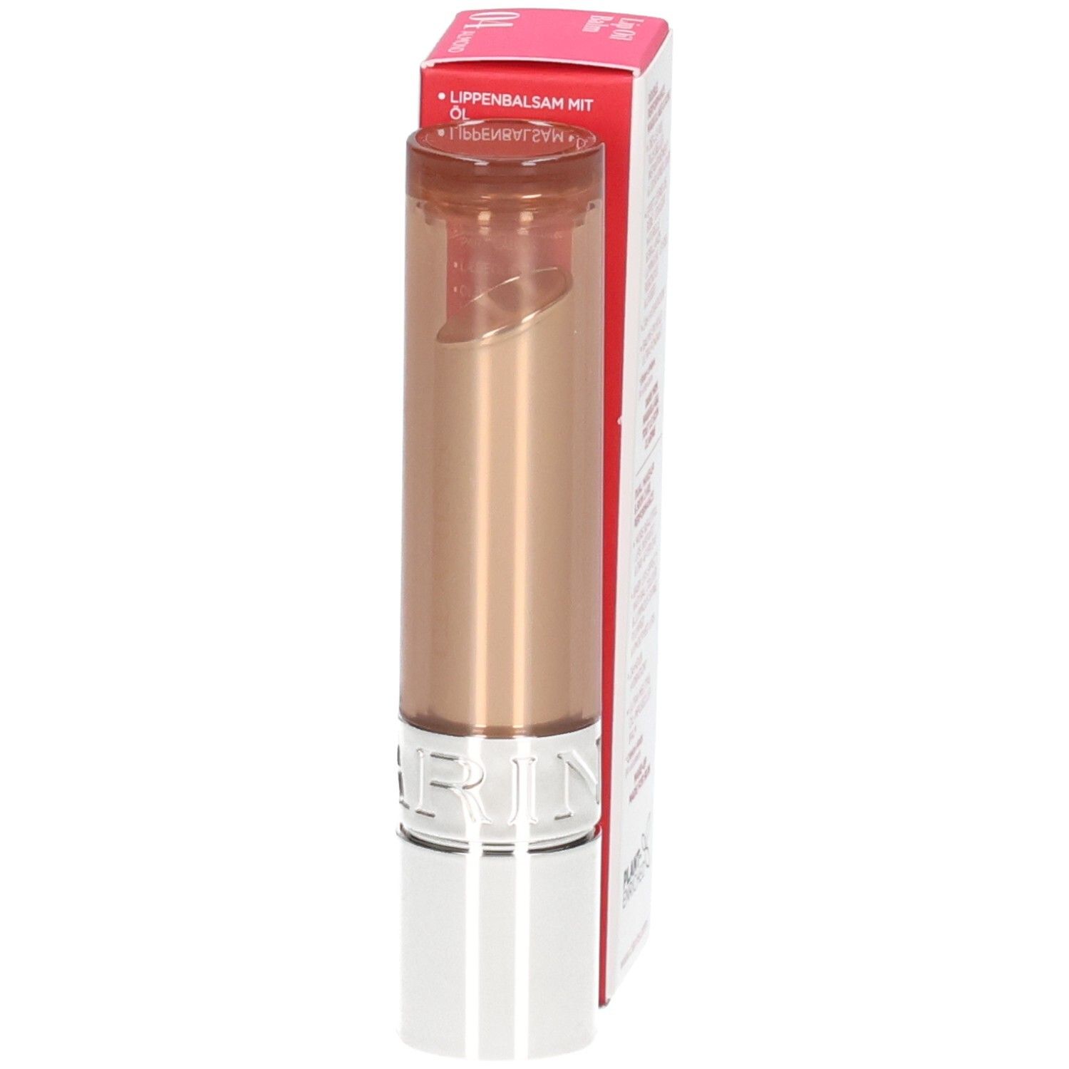 Clarins Lip Oil Balm 04 : applicateur et emballage ouvert.