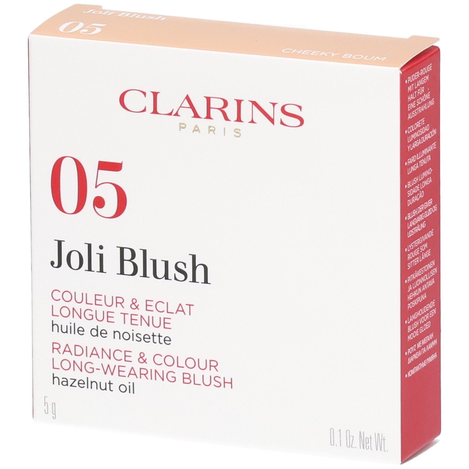 Emballage Clarins Joli Blush 05 Cheeky Boum, 5g.