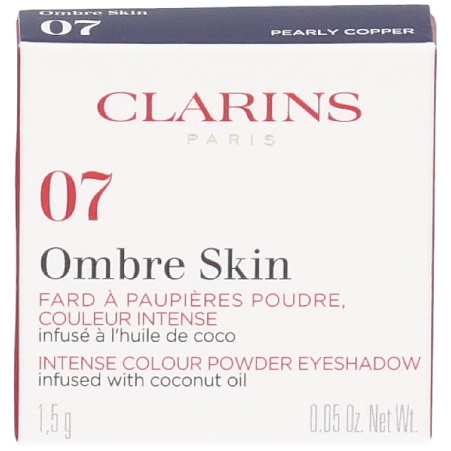 Clarins Ombre Skin fard à paupières compact 07 Cuivre Perle, 1,5 g, face avant.