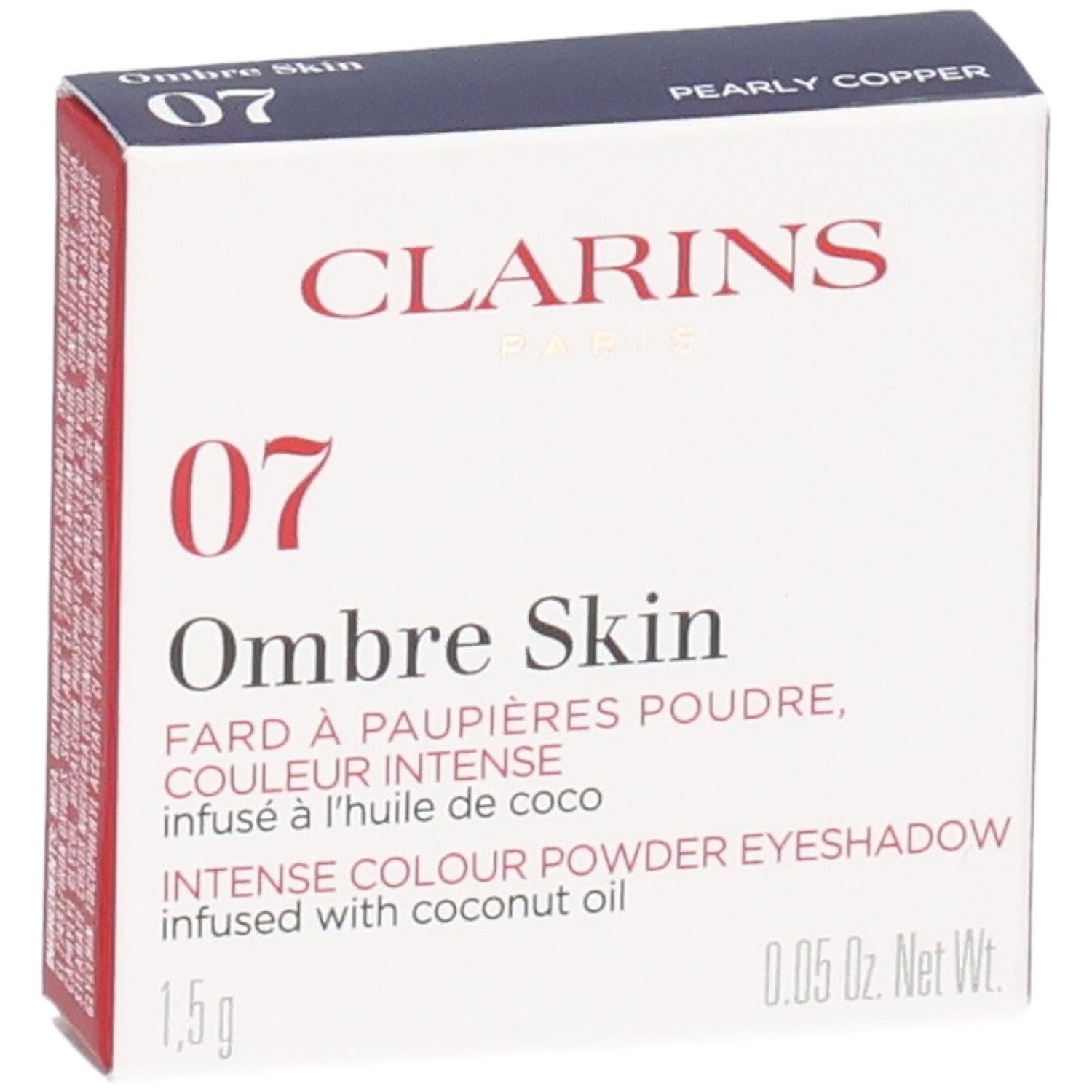 Clarins Ombre Skin fard à paupières compact 07 Cuivre Perle, 1,5 g, face avant.