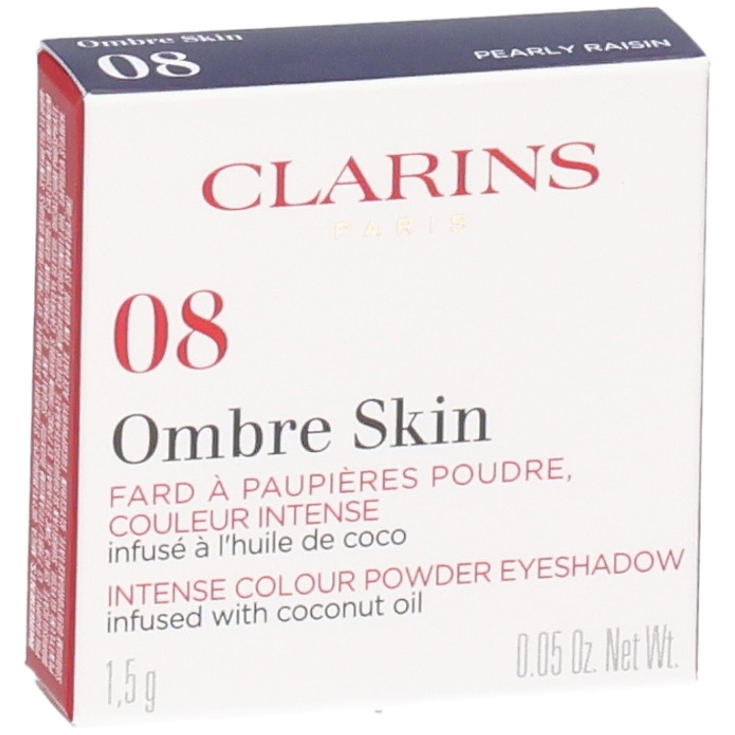 Ombre Skin Clarins fard à paupières, teinte 08 Pearly Raisin, 1,5g.