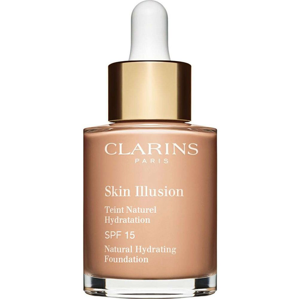 Clarins Skin Illusion Fond de Teint, 107 Beige, avec pipette.