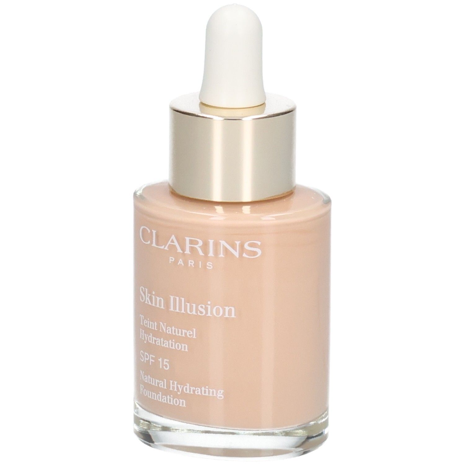 Clarins Skin Illusion Fond de Teint, 107 Beige, avec pipette.
