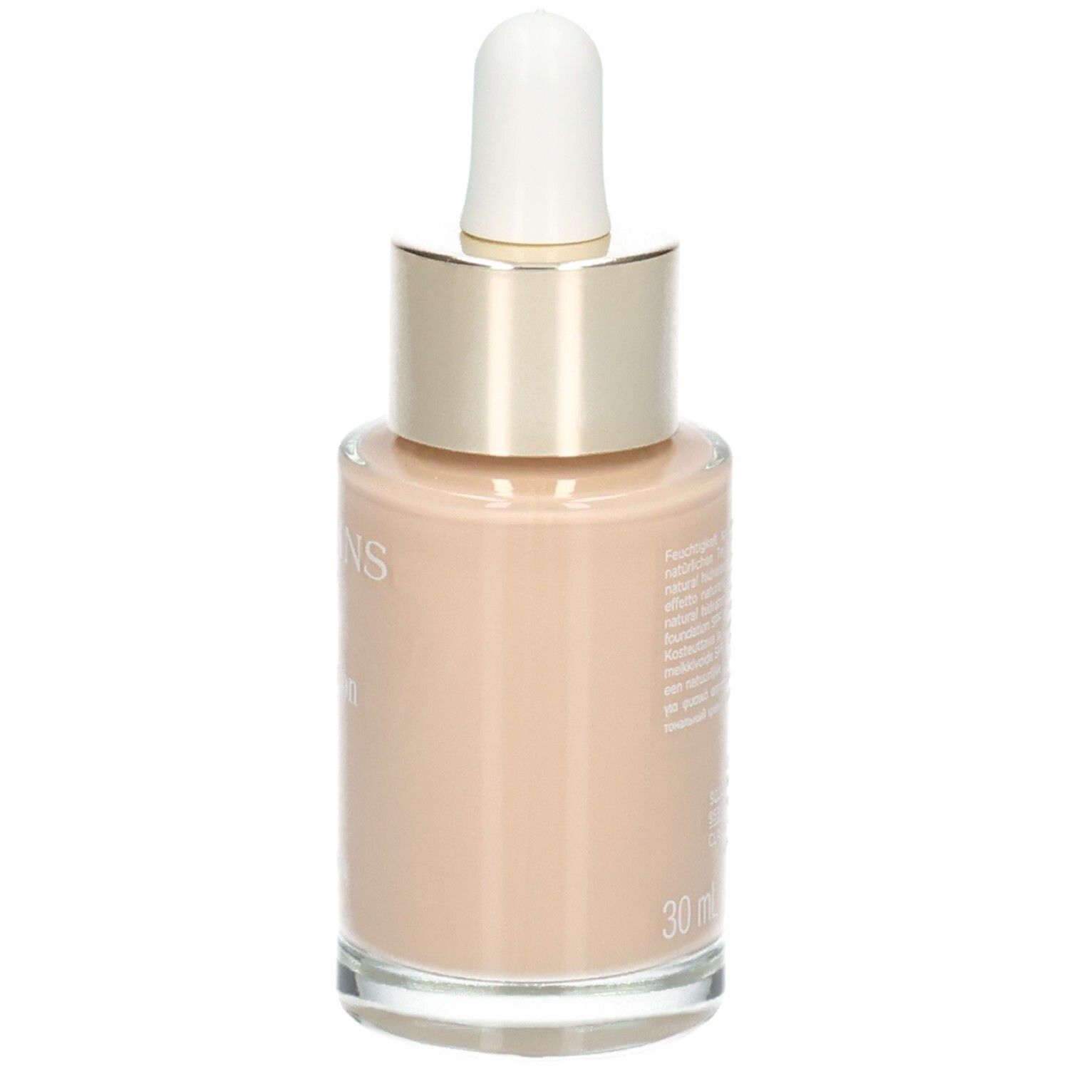 Fond de teint Clarins Skin Illusion, flacon verre avec pipette, teinte 108 Sand.