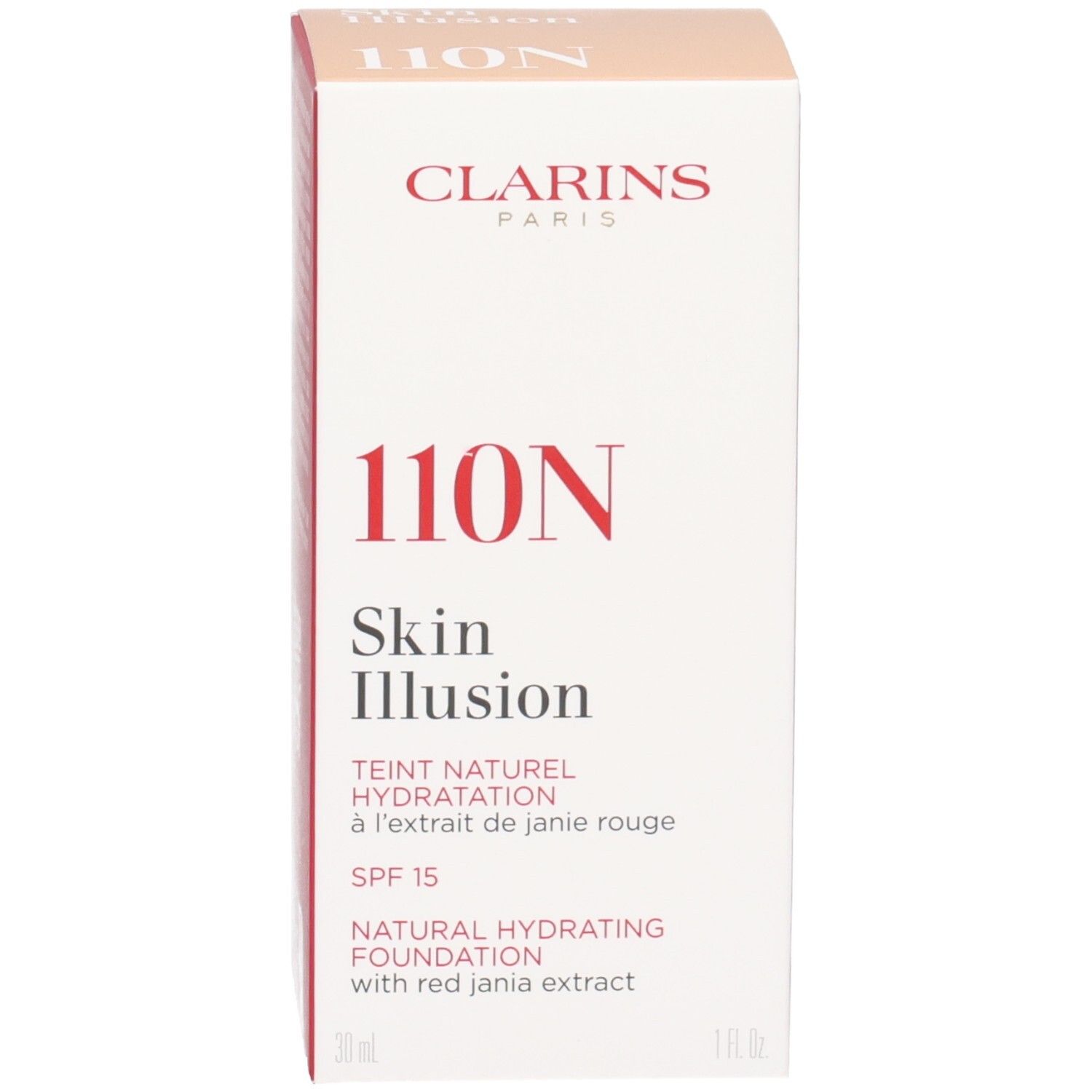 Clarins Skin Illusion fond de teint (110 Honey) avec boîte. SPF 15.