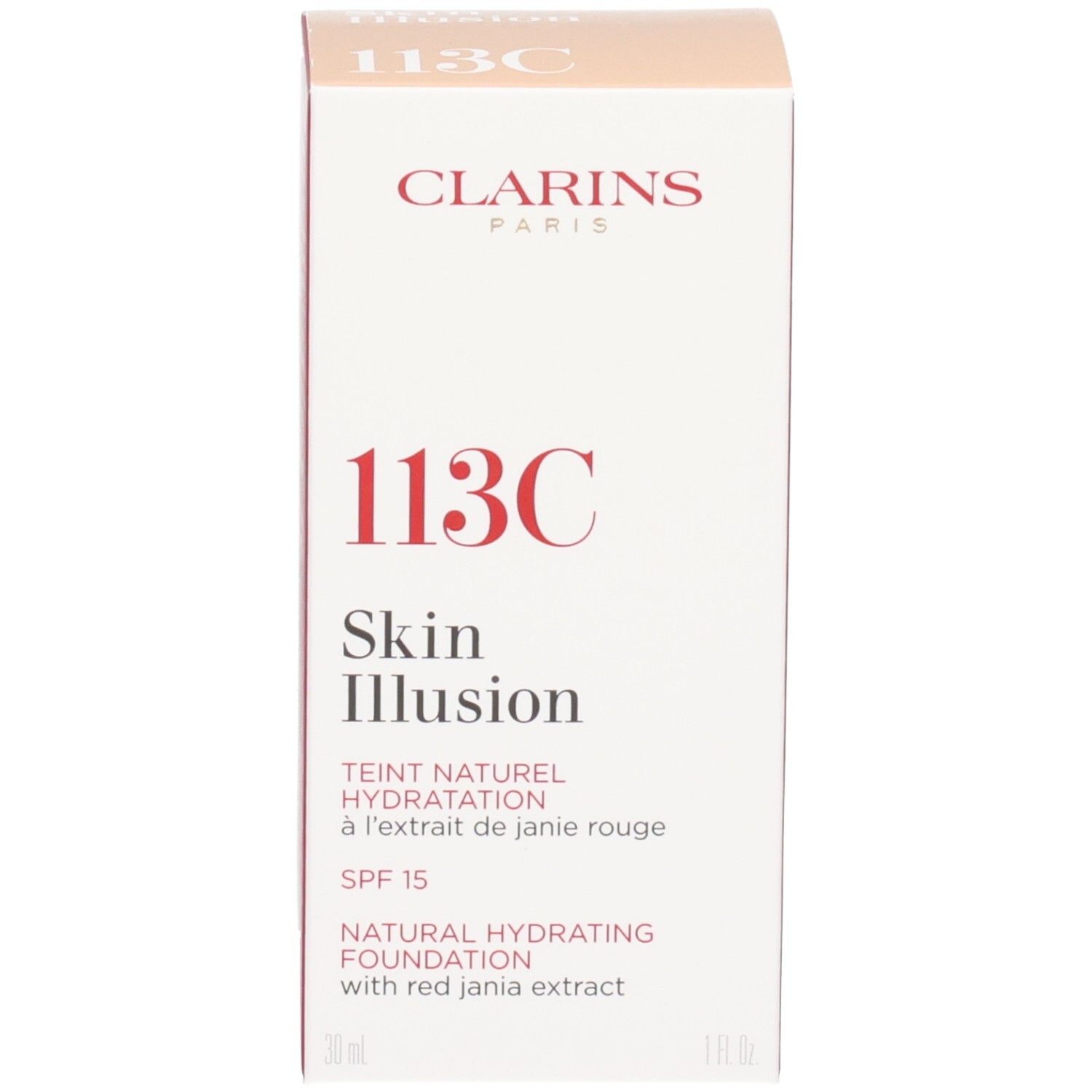 Clarins Skin Illusion fond de teint, 30ml, 113 Châtaigne.