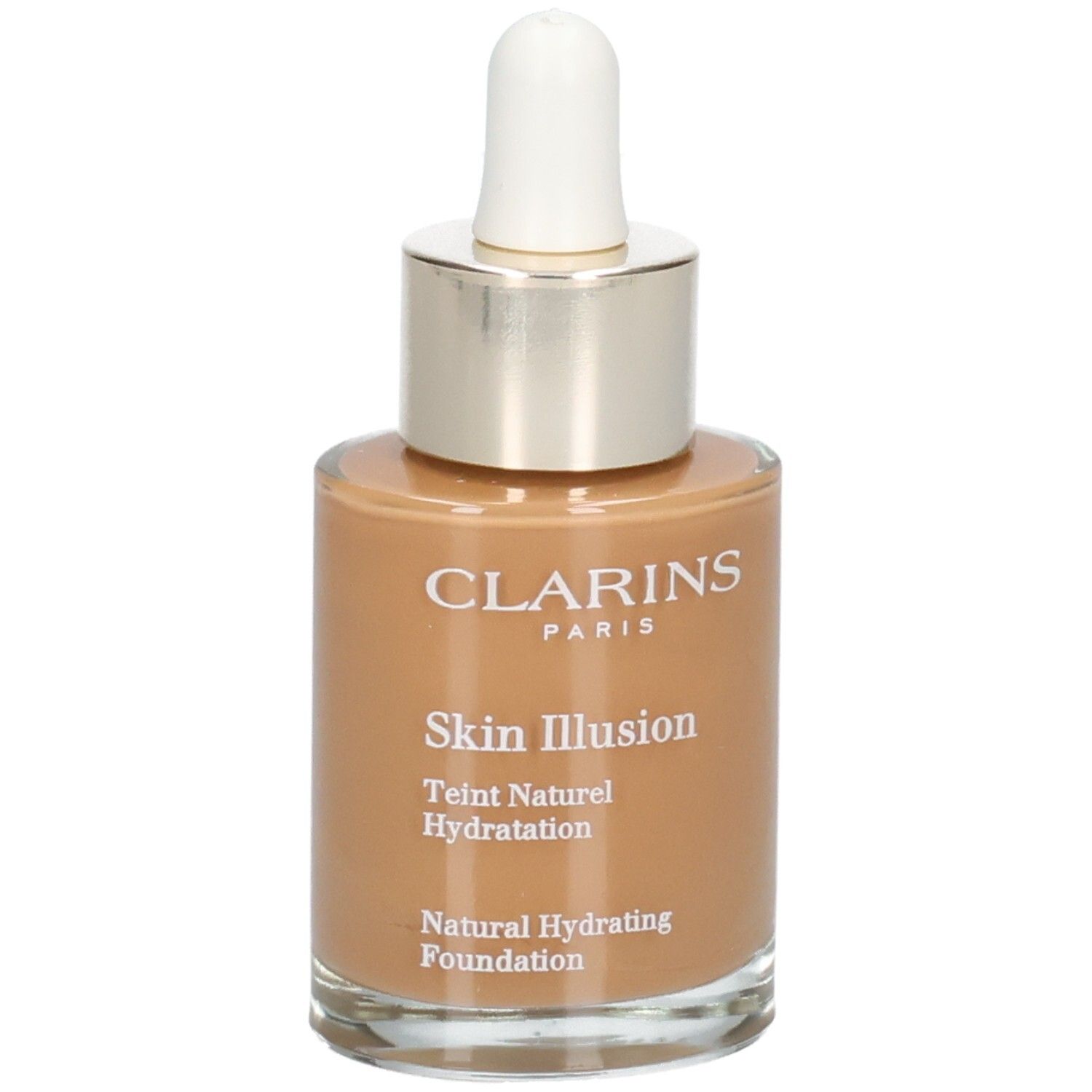 Clarins Skin Illusion Fond de Teint en flacon verre avec pipette, teinte 116.5 Coffee.