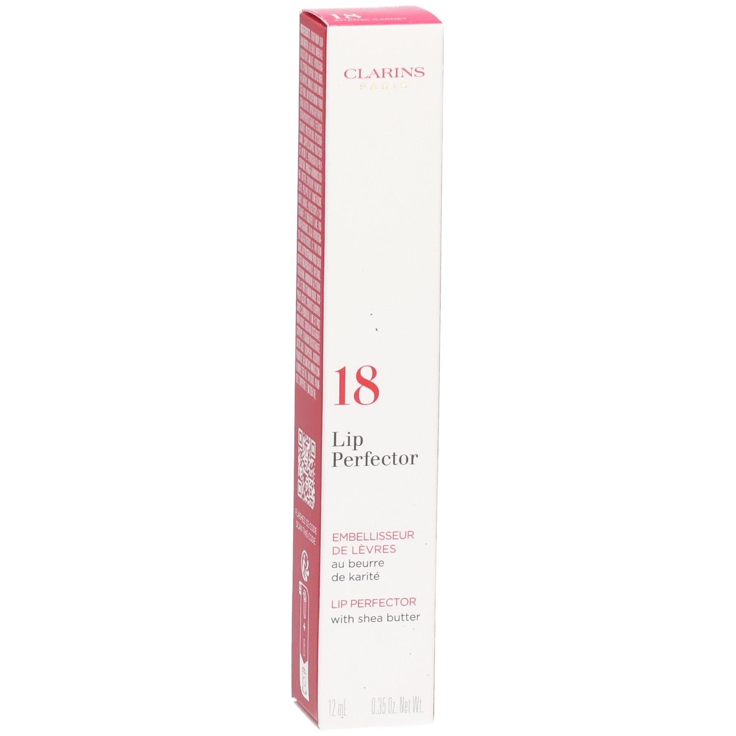Clarins Lip Perfector 18, baume à lèvres au beurre de karité, 12ml.