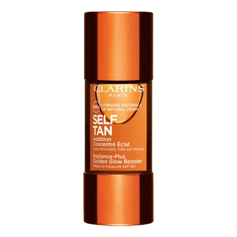 Concentré Éclat Visage Clarins, flacon orange.
