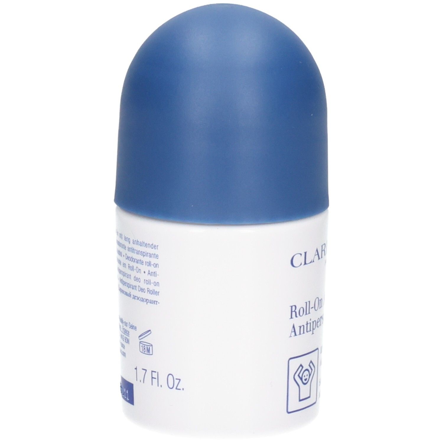Clarins Men Roll-On Anti-Transpirant, côté avec indication 50 ml et 1.7 Fl. Oz.
